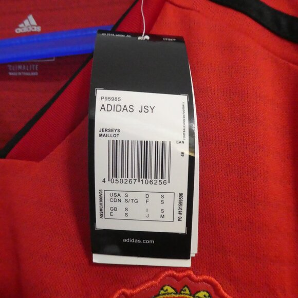 ADIDAS - Climalite | small | Manchester United Adidas Jersey | BNWT - Picture 5 of 14